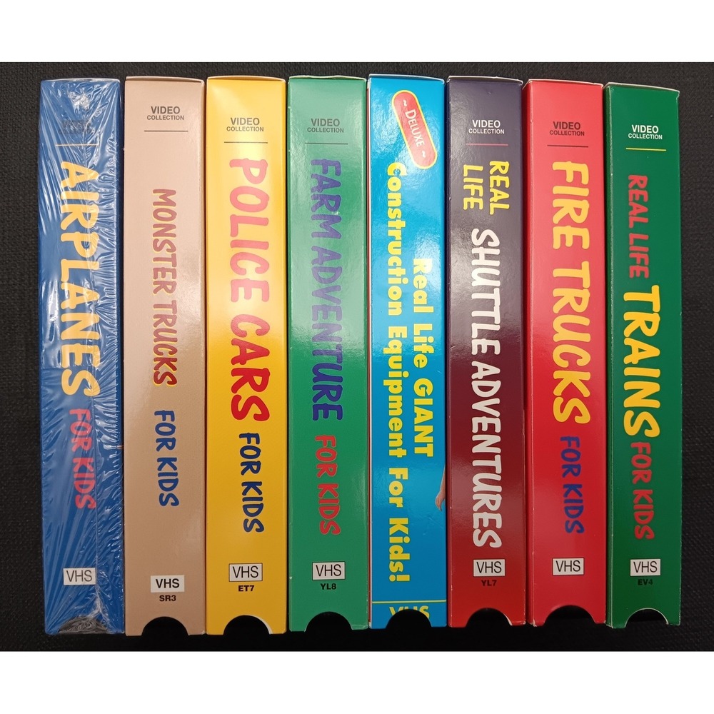 Hard Hat Harry's Real Life For Kids VHS Lot 8 Tapes Monster Trucks Fire Trains